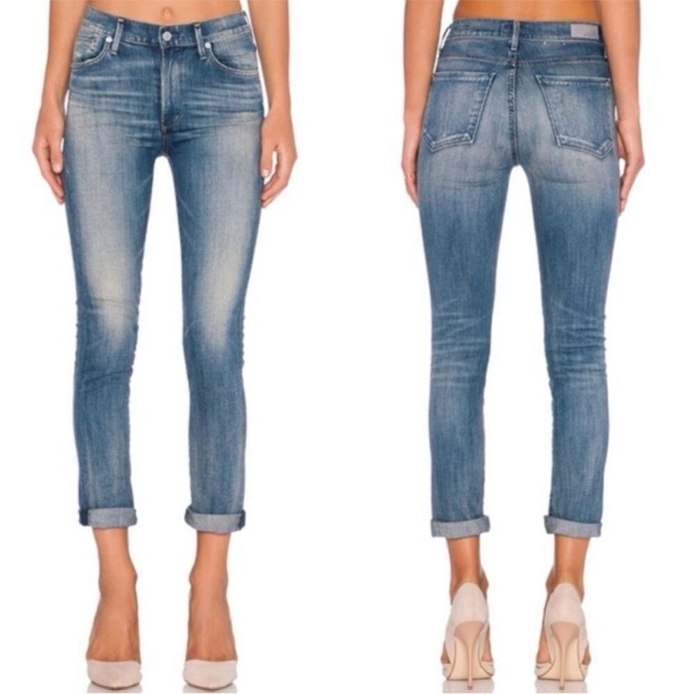 Agolde Jeans Denim Camile Slim Distressed 27